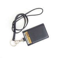 Monogrammed Leather Lanyard ID Holder
