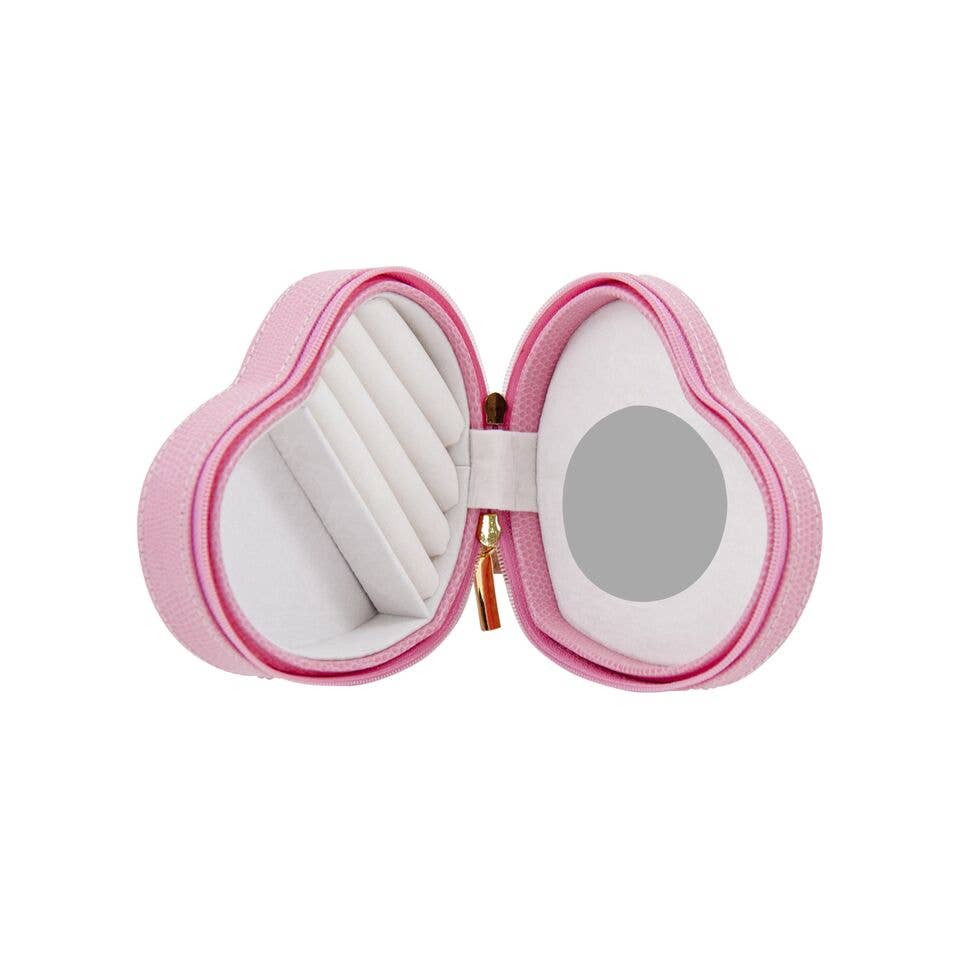 Pink Heart Jewelry Case