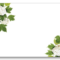 White Hydrangea Flat Note Card