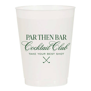 Par Then Bar Frosted Cups-Pack of 6 Cups