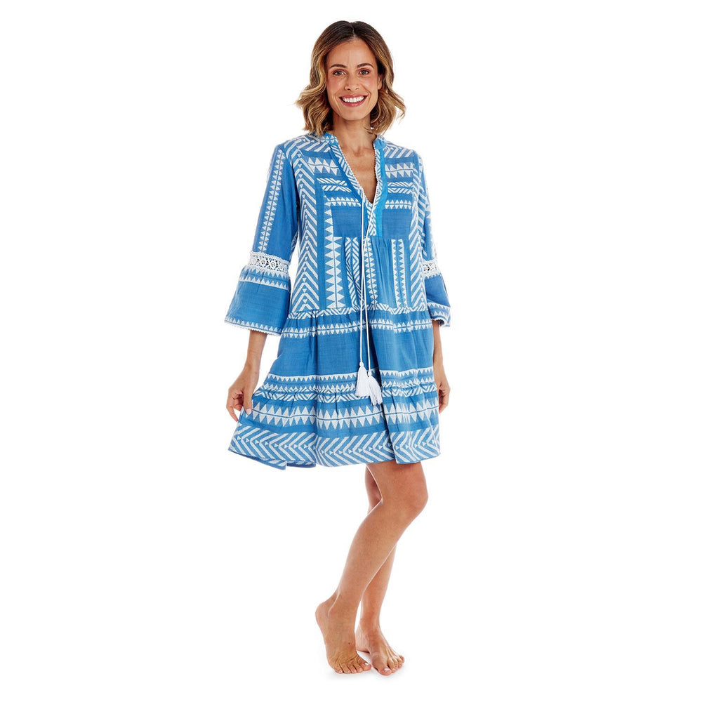 Take Me Away Blue and White Relaxed Fit Dress