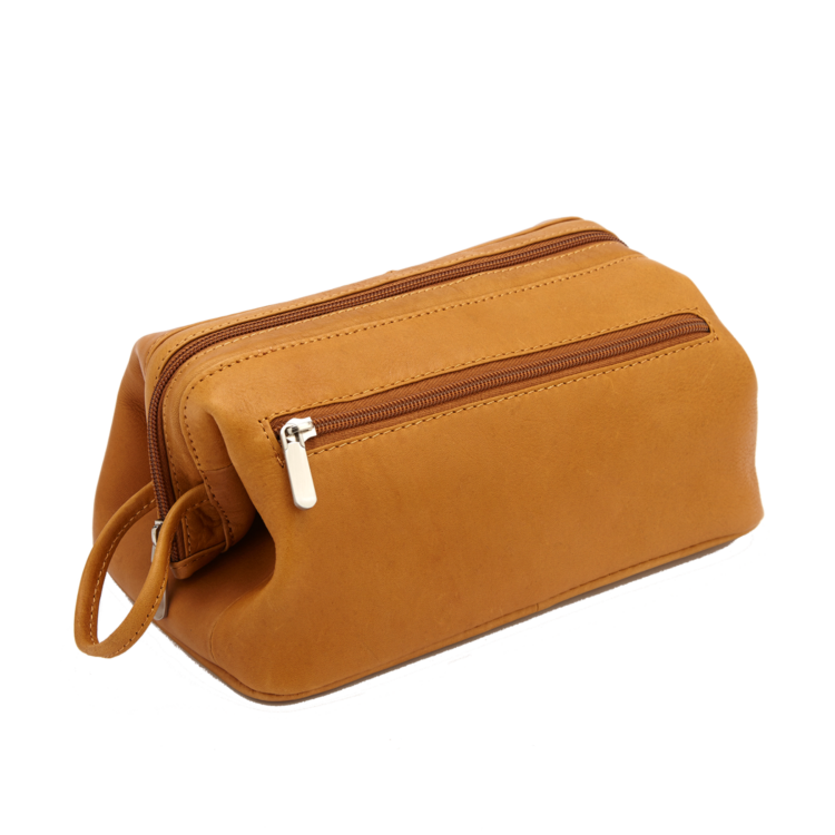 Monogrammed Colombian Leather Toiletry Bag