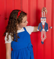 Hanging Uncle Sam Hinged Puppet
