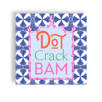 Mahjong Blue Tile 24ct Cocktail Napkin Separates (3 ply)
