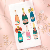 Kitchen Tea Towel | Fun Champagne Bottles