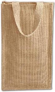 Monogrammed Jute Wine Bags