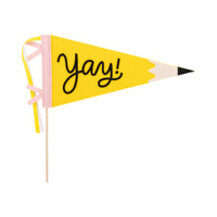 Yay Pencil Felt Pennant
