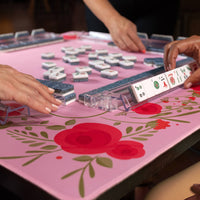 Pink Rose Mahjong Mat
