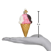 Neopolitan Ice Cream Cone Ornament
