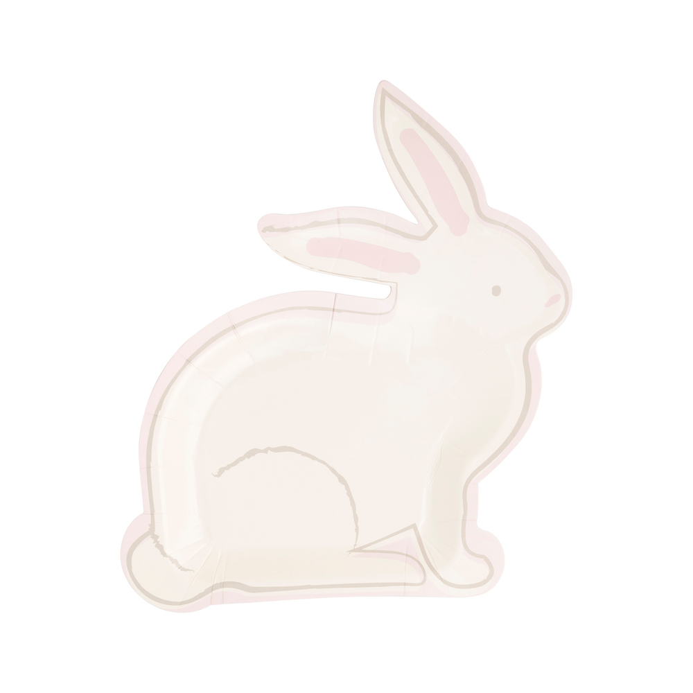 White Bunny Paper Plates
