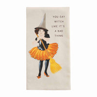 Say Witch Hand Painted Hand Towel