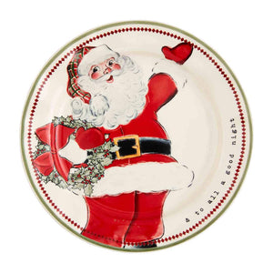 Wreath Santa Plate