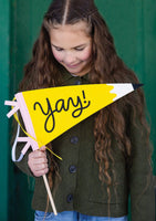 Yay Pencil Felt Pennant
