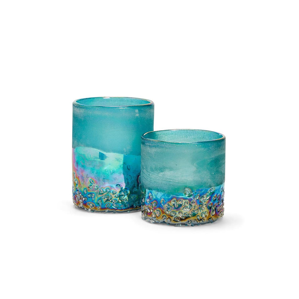 Seaglass Frosted Candleholders
