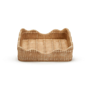 Basket Weave Scallop Napkin Holder