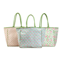 Floral Block Tote Bag
