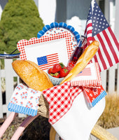 Gingham Flag Paper Plate - 10"
