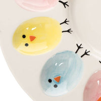 Easter Chick Ceramic Deviled Egg Plate