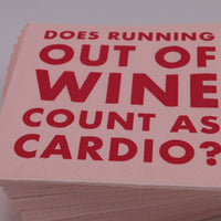 Count as Cardio Cocktail Napkins