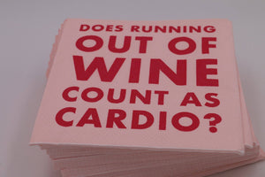 Count as Cardio Cocktail Napkins