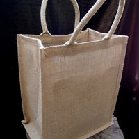 Monogrammed Jute Wine Bags
