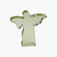 Small Green Acrylic Angel Weight
