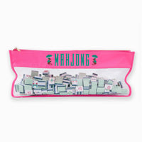 Pink Monkey Mahjong Bag