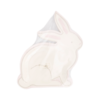 White Bunny Paper Plates