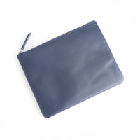 Monogrammed Leather Zipper Travel Pouch
