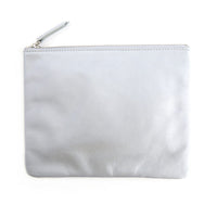 Monogrammed Leather Zipper Travel Pouch
