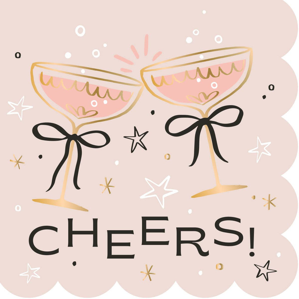 Cheers Bows Cocktail Napkins