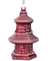 Pearlized  Pagoda Ornament
