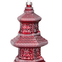 Pearlized  Pagoda Ornament