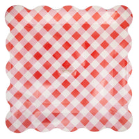 Cherries Gingham Plate
