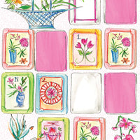 Rosanne Beck Mahjong Pink Paper Guest Towels