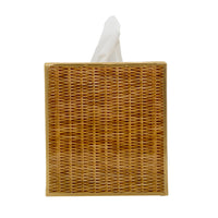 Rattan Enameled Tissue Box Cover
