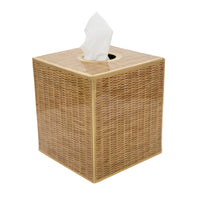 Rattan Enameled Tissue Box Cover
