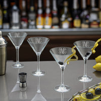 Monogrammed Martini Set
