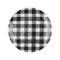 Black Gingham Melamine Plates
