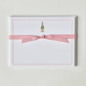 Pink Champagne Flat Note Cards