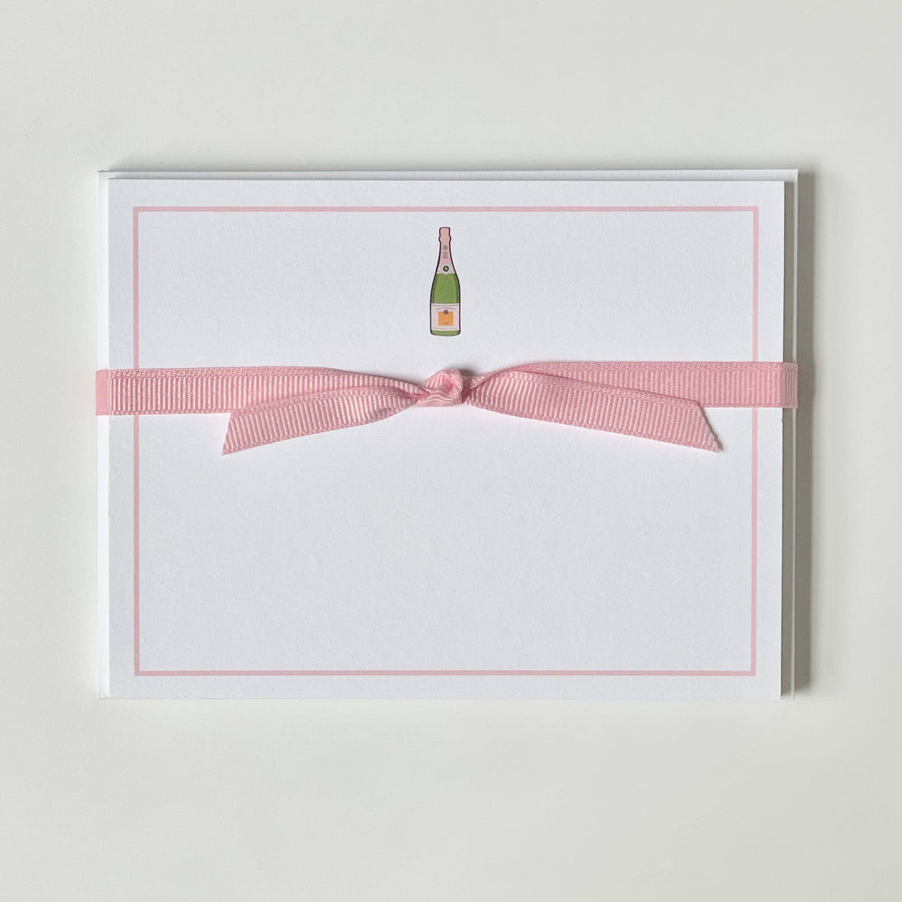 Pink Champagne Flat Note Cards