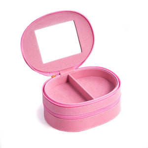 Pink Lizard Leather Jewelry Box