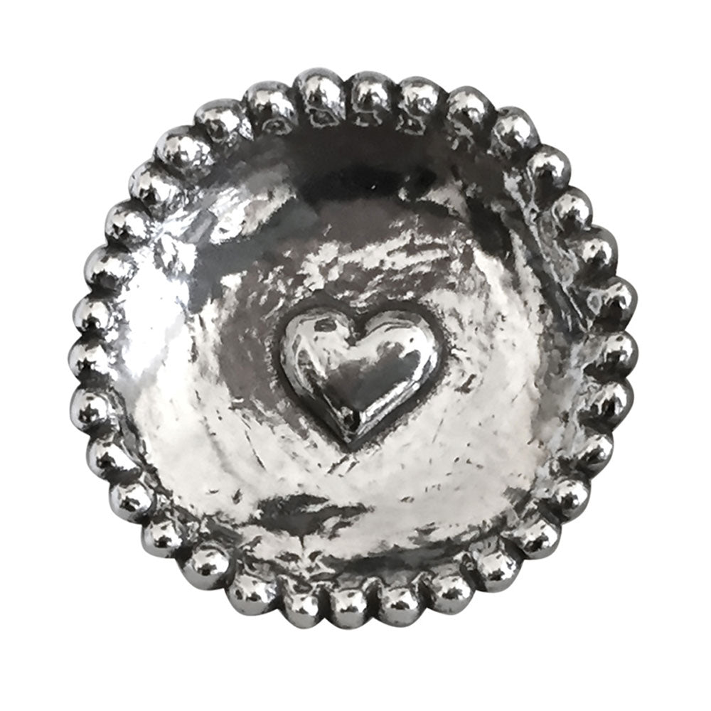 Heart Pewter Ring Dish