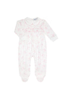 Charming Bows Print Smocked Footie
