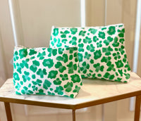 Monogrammed Cheetah Cosmetic Bags
