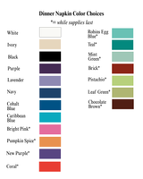 Personalized 3-Ply Solid Color Dinner Napkins
