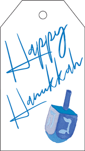 Happy Hanukkah Foil Hanging Tag
