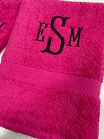 Monogrammed 8 Piece Deluxe Bath Towel Set
