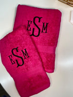Monogrammed 8 Piece Deluxe Bath Towel Set
