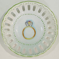 Hand Painted Porcelain Engagement Ring Dish